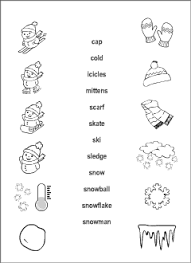 Winter Vocabulary For Kids Learning English Printable Resources
