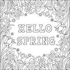 To boost your hue without a major makeover, simply lighten or. Hello Spring Coloring Page Stock Vector Illustration Of Book 110695697