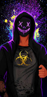 Image of 62 toxic mask wallpapers on wallpaperplay. Anime Neon Mask Wallpaper By Themune007 Aa Free On Zedge