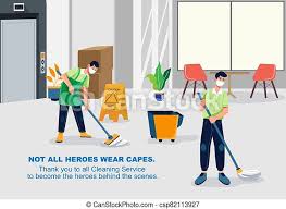 Some examples of wording include: Coronavirus Covid 19 Background Vector Illustration Appreciation To Office Cleaning Service Team Canstock
