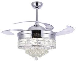 Ceiling fans are almost a necessity these days, and no matter the climate or reason, ceiling fans are also a great. Unique Caged Ceiling Fan With Remote Led Light Retractable Blades Contemporary Ceiling Fans By Bella Depot Inc Houzz