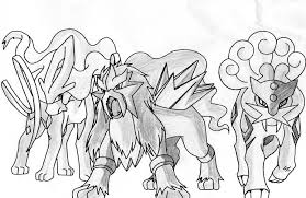Free printable & coloring pages. How To Draw Suicune Entei And Raikou