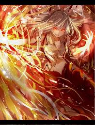 fujiwara no moukou touhou 8 imperishable night イラスト 炎 イラスト アニメの描き方