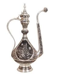 Bakir Ibrikler Bakir Islemeli Ibrikler Bakir Islemeli Tugrali Sobe Ibrik Bakir Antikalar Vazolar