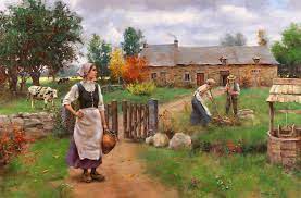 Ressam Gregory Harris Koy Cottage Art Art Painting