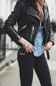 Street Style Belted Leather Jacket Leather Jacket Outfits Black Leather Jacket Outfit Fashion