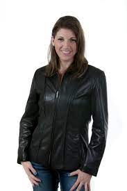 Lee Cobb Womens Premium Lambskin Leather Scuba Jacket Bomber Fully Lined Size 8 Black Color Click On The Image For Leather Jacket Leather Jackets Women Women