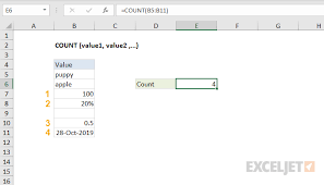 How To Use The Excel Count Function Exceljet