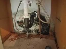 water leak causes major mold
