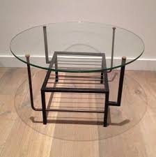 Buy small coffee table and get the best deals at the lowest prices on ebay! French Black Lacquered Metal And Brass Small Coffee Table With Round Glass Top In The Style Of Mathieu Mategot 1970s For Sale At Pamono