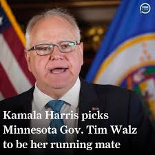BREAKING: Vice President Kamala Harris, the Democratic candidate for  president in the 2024 election, chose her running mate today: Minnesota  Gov. Tim Walz. https://l.pennlive.com/04kdai
