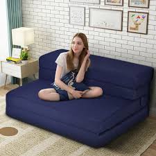 Queen size folding bed v2. Queen Size 4 Quart Fold Foam Folding Mattress Futon Sleepover Sofa Bed Guest Wish