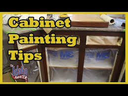 For the cabinet doors, i now that i have explained the difference between the two let me show you our tips on painting the cabinets with a paint sprayer. Masking Tips How To Mask Cabinets To Paint Using A Hand Masker Youtube