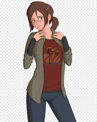 The simple design offers stylistic flexibility. The Last Of Us Part Ii Ellie Fan Art T Shirt The Last Of Us Tshirt Black Hair Png Pngegg