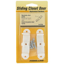 If you are installing a new track, you will need to install a guide wheel on the bottom of the door. Prime Line N6760 Sliding Closet Door Guide Overstock 12799527