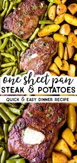 Cook Your Top Sirloin Steak On A Sheet Pan In The Oven With Potatoes And Veggies Like Green Sheet Pan Dinners Recipes Sirloin Recipes Dinner Recipes Easy Quick