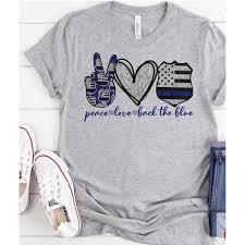You can also find some highly wearable prints with the classic car theme. Peace Love Back The Blue Line Unisex T Shirts Crafty Casey S