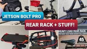 Order a jetson electric bike today from electric bike city. Jetson Bolt Pro Rear Rack Stuff Installed Youtube