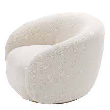 boucle curved swivel chair eichholtz brice in 2021 swivel chair living room swivel chair chair