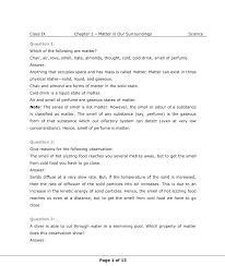 Ncert Solutions Class 9 Chapter 1 Matter In Our Surroundings Science Questions Chapter Solutions