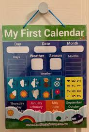 educational magnetic my first calendar weather chart