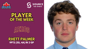 Aeros Rhett Palmer named Week 13 Source for Sports Player of the Week
