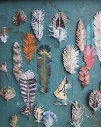The Art Of Collecting Ann Wood Of Woodlucker Ann Wood Paper Feathers Paper Art