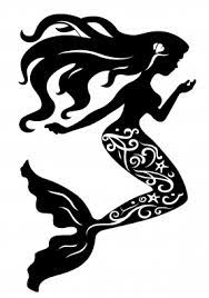 Mermaid Silhouette Free Vector Png 286 408 Pixels Schattenbilder Scherenschnitt Bucher Falten
