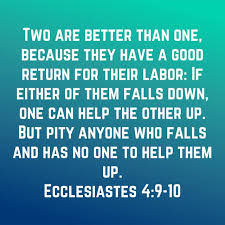 Two is better than one is a song by the american rock band boys like girls from their second studio album love drunk (2009). Uzivatel I J Na Twitteru Two Are Better Than One Because They Have A Good Return For Their Labor If Either Of Them Falls Down One Can Help The Other Up But Pity