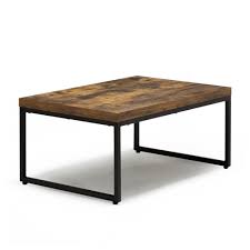 Table Basse Style Exotique Effet Bois Et Acier Manille Les Tables Basses Tables Basses Et Bo Table Basse Table Basse Style Industriel Table Basse Relevable