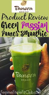 Why had i never noticed before? Femme Fitale Fit Club Blogpanera Bread Green Passion Power Smoothie Review Femme Fitale Fit Club Blog