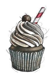 Pin By Stina Brandhoj On Lines And Dots Cupcake Illustration Cupcake Drawing Art Drawings