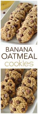Banana Oatmeal Cookies Recette Dessert Nourriture Cuisine Et Boissons