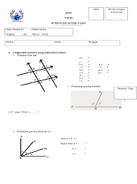 Soal ulangan matematika kelas 4 semester 2 k 13 sekolahdasar net from www.sekolahdasar.net Quis Grade 4 Hubungan Antar Garis