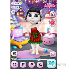 This Is My Festive Outfit I Enjoy It So Much 3 Find This Dress In The Latest My Talking Angela App Update Xo Talking Ange Angela Festival Outfits Hot Coco