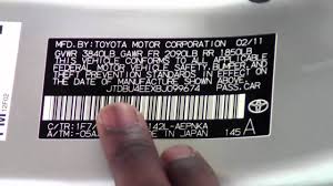 This vin decoder can decode most makes and models from the 1950s through modern day. 2011 Toyota Corolla Tire And Vin Stickers How To By Toyota City Minneapolis Mn Youtube