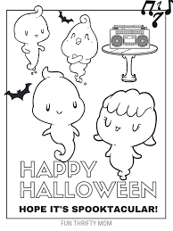 Printable coloring and activity pages are one way to keep the kids happy (or at least occupie. Cute Free Halloween Coloring Pages Fun Thrifty Mom