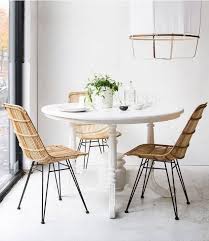 Hand Braided Natural Rattan Chair Chair Legs Are Made Of Black Lacquered Metal This Chair Is Fantastic Rattan Dining Chairs Small Dining Table Dining Chairs