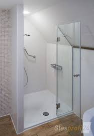 Nischen Duschabtrennung Mit Klarglas Badezimmer Dachschrage Badezimmer Dachgeschoss Duschabtrennung