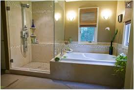 Drop In Tub With Tile Surround And Neighboring Shower Shower Bath Combo Tub Shower Combo Bathroom Shower Stalls
