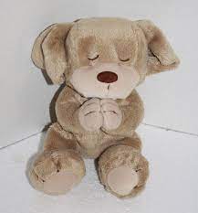 Kids Ii Plush Prayer Dog Tan Soft Toy Stuffed Blue Collar Prays Creatures Pet 7 Kidsii Loveable Soft Toy Toys