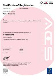 This irca approved iso 9001 training course provides an opportunity for the graduates to get better placement in different type of industries as this course facilitate you to help the organization to continually provide the products / services which fulfills the requirements of customer, authorities and. Acme Continued Certification Of Iso 9001 2015 In Both Uk And Malaysia Security Seals For Maritime Aviation Cargo And Retail Industries