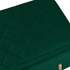 Suit for the home in any entryway, living room, or bedroom. Green Velvet Upholstered Storage Bench Ottoman Velvet Storage