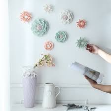 These exquisite handmade ceramic floral objects, inspired by nature, are the perfect spring garnish for dinner tables, shelves, and side tables. Ceramic Hibiscus Flower Wall Decoration Dutch Daisy Pink Green White Colorful Vivd Blooming Nordic Home Decor Wind Chimes Hanging Decorations Aliexpress