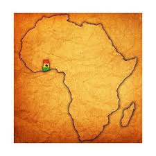 Ghana On Actual Map Of Africa Art Print Michal812 Art Com Africa Map Tattoo Africa Map Africa Art