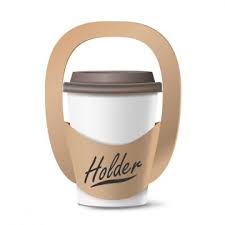 Coffee Cup Holder Vector Realistic Mockup Empty Packaging For Carrying One Cup Take Away Cafe Coffee Cup Holder Mockup Isolated Illustration Portable Realisti Coffee Cup Drawing Coffee Cup Holder Paper Coffee