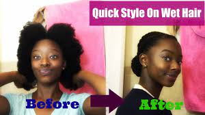 Start with damp, not dripping wet hair. Quick Style On Wet Hair 4c Hair Youtube