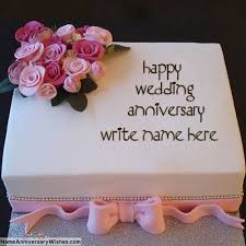 I'm one lucky wife in this world who is blessed with such a loving & responsible husband. Use Our Free Wedding Anniversary Cake With Name And Photo Editor Online Mak Happy Anniversary Cakes Happy Marriage Anniversary Cake Anniversary Cake With Name