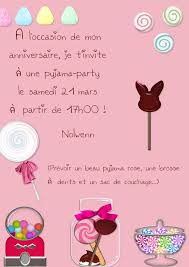 Carte d'invitation anniversaire fille 10 ans à imprimer. Pyjama Party Il Etait Temps