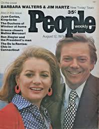 PEOPLE MAGAZINE AUGUST 12 1974 Barbara Walters Jim Hartz $7.95